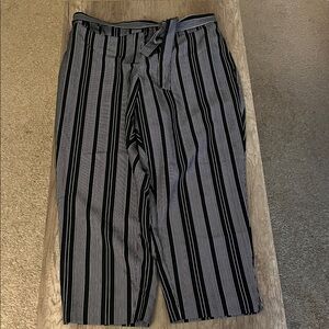 Cynthia Rowley Men's Striped Dress Pants in Black and Gray